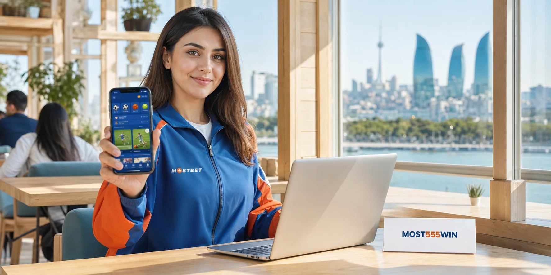 Mostbet mobil proqramı real telefonda göstərilir